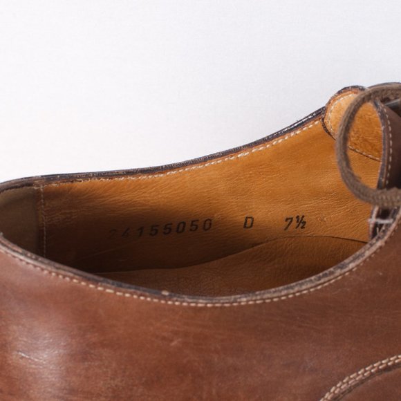 Santoni Men's Shoe Apron Derby Calfskin Almond Toe UK7.5 VGUC ๐ฎ๐น - Picture 6 of 8